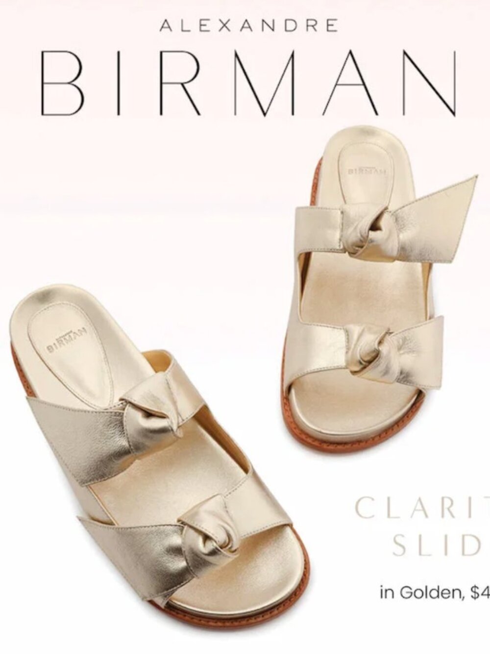 Alexandre Birman Clarita slides – Gold – Size 38